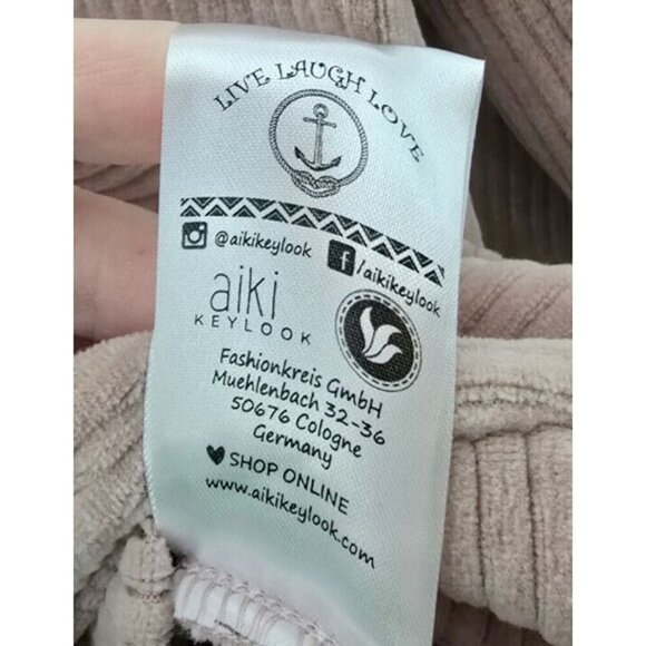 Aiki Keylook Germany Womens Hoodie Large Pink Logo Ribbed Soft Kanagroo Pocket - Picture 10 of 12